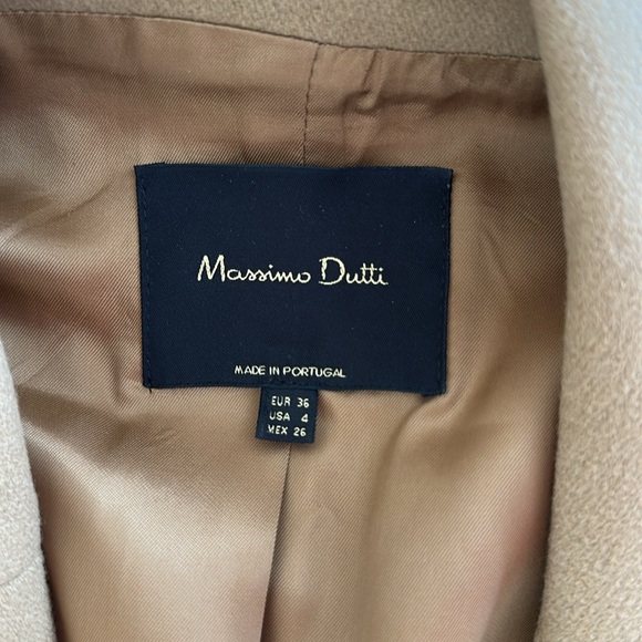 Massimo Dutti Camel Wool Coat -XS/S - Picture 5 of 7